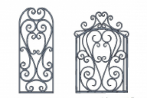 Калитка и вставка в забор (Kovka3D)