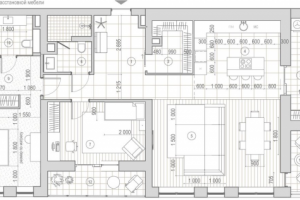 План квартиры с мебелью 2