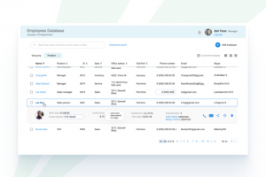 База сотрудников компании