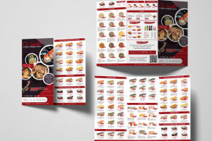 Буклет доставки пиццы и суши