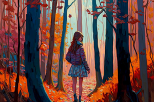 Девушка и осень