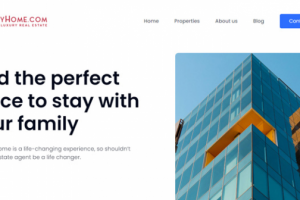 Landing page для агентства недвижимости RubyHome.