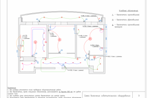 Схема включения осветительного оборудования