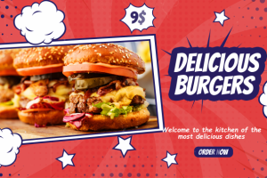 Retro Style Food Menu