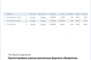 Запуск кампаний для курса по СММ