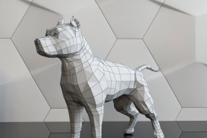 3 д модель фигуры питбуля