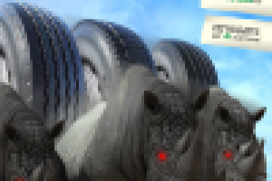 3d моделинг и виз носорогов для рекламного постера