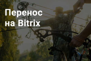 Перенос на Bitrix. Интернет-магазин товаров для охоты