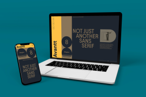 Уникальный дизайн сайта для необычной презентации шрифта