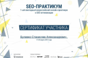 Сертификат Seo-практикум