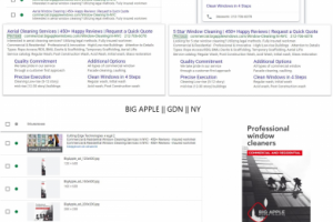 Услуги чистки окон – Adwords / Англоязычный