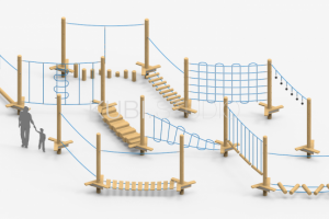 Модульный детский веревочный парк