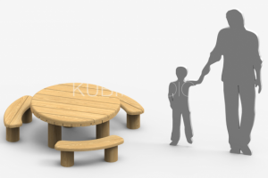 Детский столик с лавочками