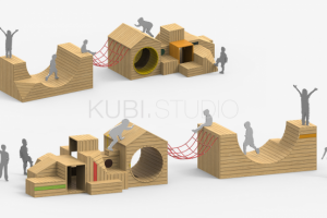 Детский городок "Куби" с рампой
