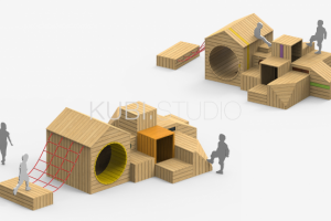 Детский городок "Куби" из блоков