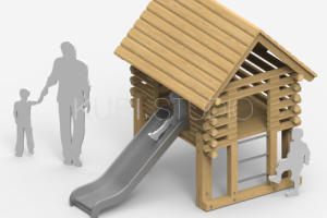 Детский домик с горкой