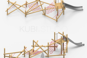 Большой бурелом из бревен №6