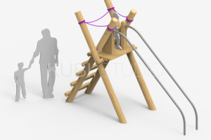 Горка со скатом из труб