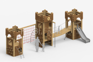 Крепость с веревочным переходом