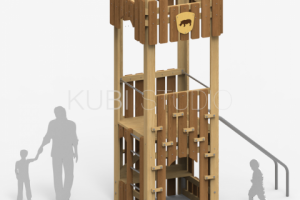 Крепость со скатом из труб №22