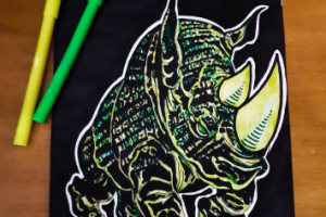 Цифровой носорог. Создаю работы с философией жизни)