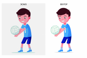 Отрисовка по эскизу. Перевод с растра в вектор