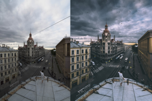 Пример ретуши и постобработки