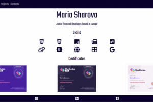 Персональный сайт с портфолио