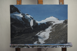 Картина маслом. Горный пейзаж, реализм, сюрреализм.