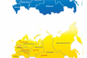 Отрисовка карты России по округам