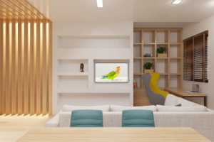 Кухня и гостиная в едином пространстве