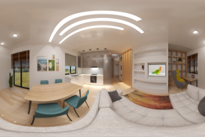 3д-тур. Гостиная-кухня.