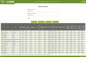 Веб-интерфейс ЭВОКОРМ