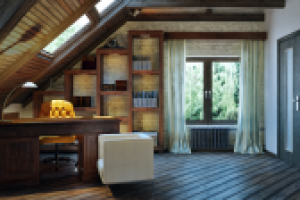 Проект мансарда. Фрагмент рабочей зоны