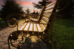 закат в нашем парке