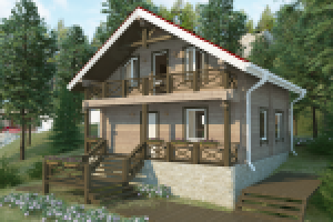 домик из клееного бруса