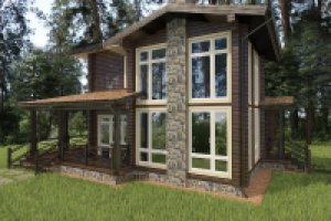 Коттедж из клеенного бруса