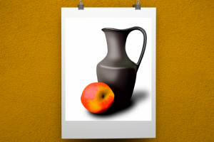 Натюрморт "Кувшин с яблоком"