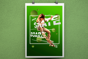 Абстрактный плакат "Скейтер"