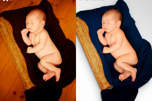 Обработка фотографии ребенка (из интернета)