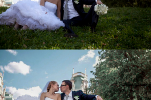 Цветокоррекция свадебного фото 1