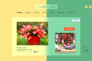 Дизайн сайта для магазина по продаже кактусов