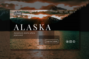 Веб баннер сайта о путешествиях