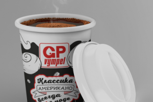 Дизайн этикетки стаканчика с наклейкой