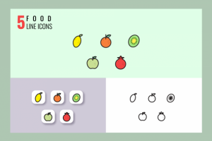 Иконки в стиле лайн-арт