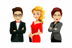 Персонажи в векторе с портретным сходством