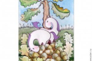 Лошадки под дубом