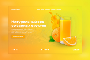 Landing Page - для компании "Natural Juce"