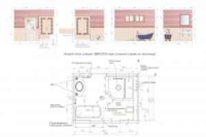 Развертки стен: раскладка плитки в ванной