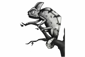 Эскиз (хамелеончик)